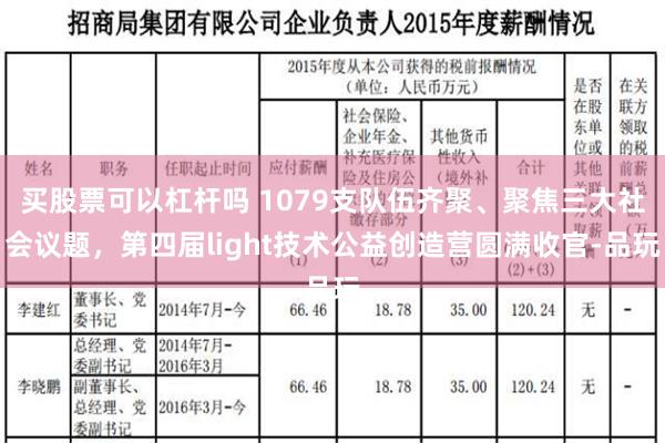 买股票可以杠杆吗 1079支队伍齐聚、聚焦三大社会议题，第四届light技术公益创造营圆满收官-品玩