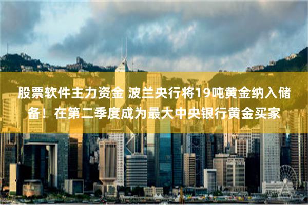 股票软件主力资金 波兰央行将19吨黄金纳入储备！在第二季度成为最大中央银行黄金买家