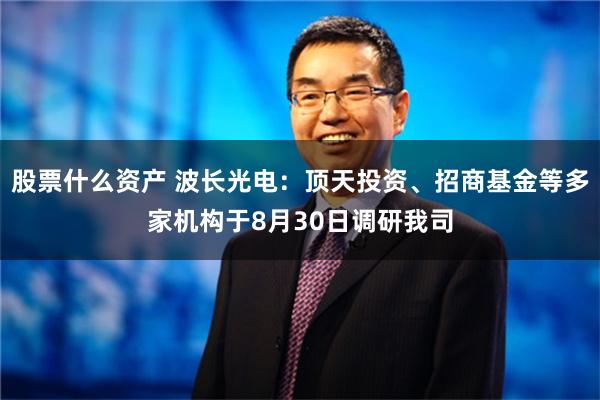 股票什么资产 波长光电：顶天投资、招商基金等多家机构于8月30日调研我司