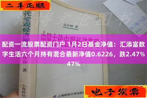 配资一流股票配资门户 1月2日基金净值：汇添富数字生活六个月持有混合最新净值0.6226，跌2.47%